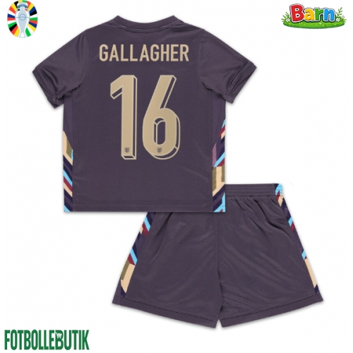 England Conor Gallagher #16 Bortaställ Barn EM 2024 Kortärmad (+ Korta byxor)